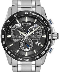 Citizen Eco-Drive Perpetual Chrono Atomic Timekeeping Titanium Watch for Men, AT4010-50E