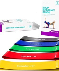 Insonder Resistance Bands - Latex Exercise Loop Bands for Workout and Stretching - Legs Butt Glutes Yoga Crossfit Fitness Physical Therapy Mini Home Equipment Women