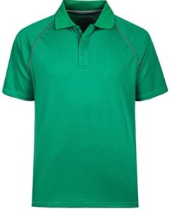 Men's Short Sleeve Moisture Wicking Performance Golf Polo Shirt, Side Blocked, Tall Sizes: M-7XL