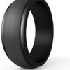 POPCHOSE Silicone Wedding Ring for Men, Silicone Rubber Wedding Ring, Breathable Mens Silicone Wedding Bands, Size 7 8 9 10 11 12 13, 1 Pack