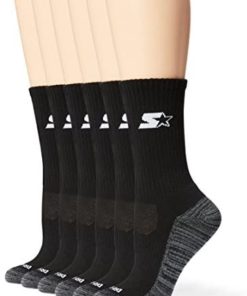 Starter Women's 6-Pack Athletic Crew Socks, Amazon Exclusive